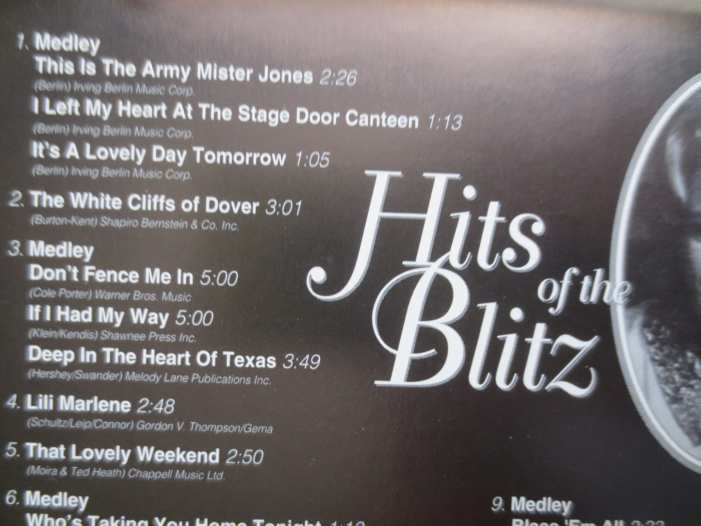 VERA LYNN, HITS of the Blitz, Vera Lynn Cd, Jazz Music Cd, Jazz Songs, Jazz Music, Jazz Cd, Jazz, Original Cd, 1993 Compact Disc