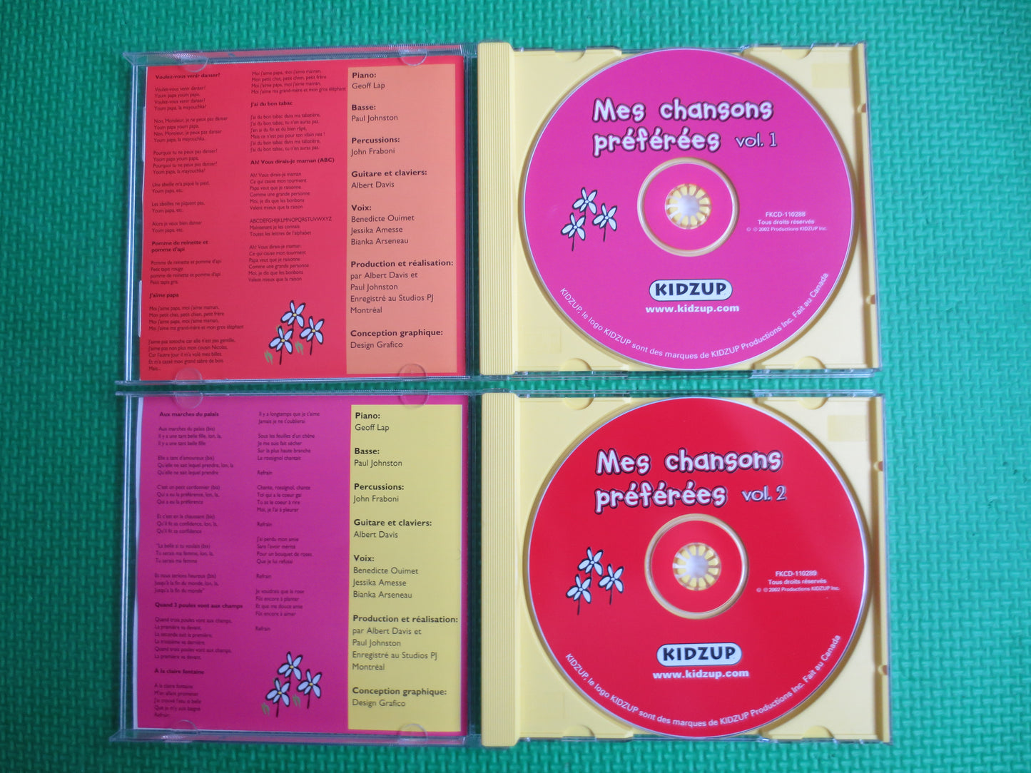 MES CHANSONS PREFEREES, Volume 2, 2 Cds, French Cd, French Music Cd, French Kids Cd, Music Cd, Kids Cd, Childrens Cd, 2002 Compact Disc