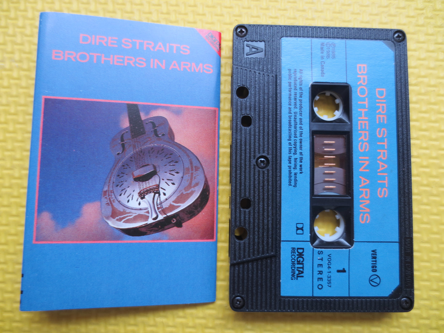 DIRE STRAITS, UNCENSORED, Brothers in Arms, Dire Straits Tape, Dire Straits Cassette, Dire Straits Album, Classic Rock Tape, 1985 Cassette