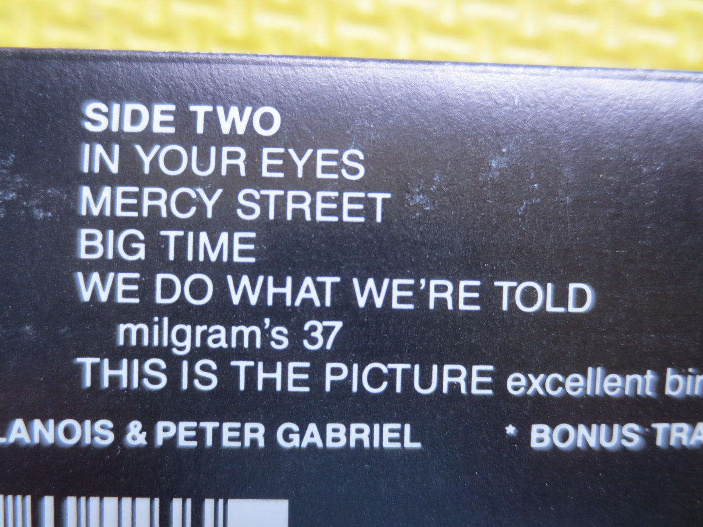 PETER GABRIEL, So, PETER Gabriel Tape, Peter Gabriel Album, 80s Rock Cassette, Rock Tape, Classic Rock Tape, Peter Gabriel Lp, 1986 Cassette