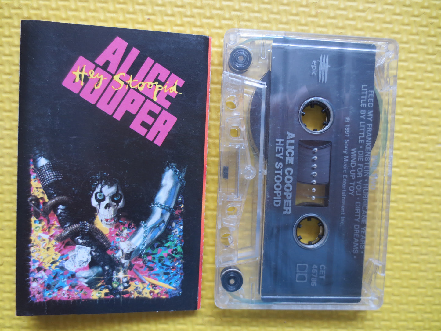 ALICE COOPER Tape, Hey STOOPID, Alice Cooper Album, Alice Cooper Music, Tape Cassette, Rock Cassette, Rock Lp, 1991 Cassette