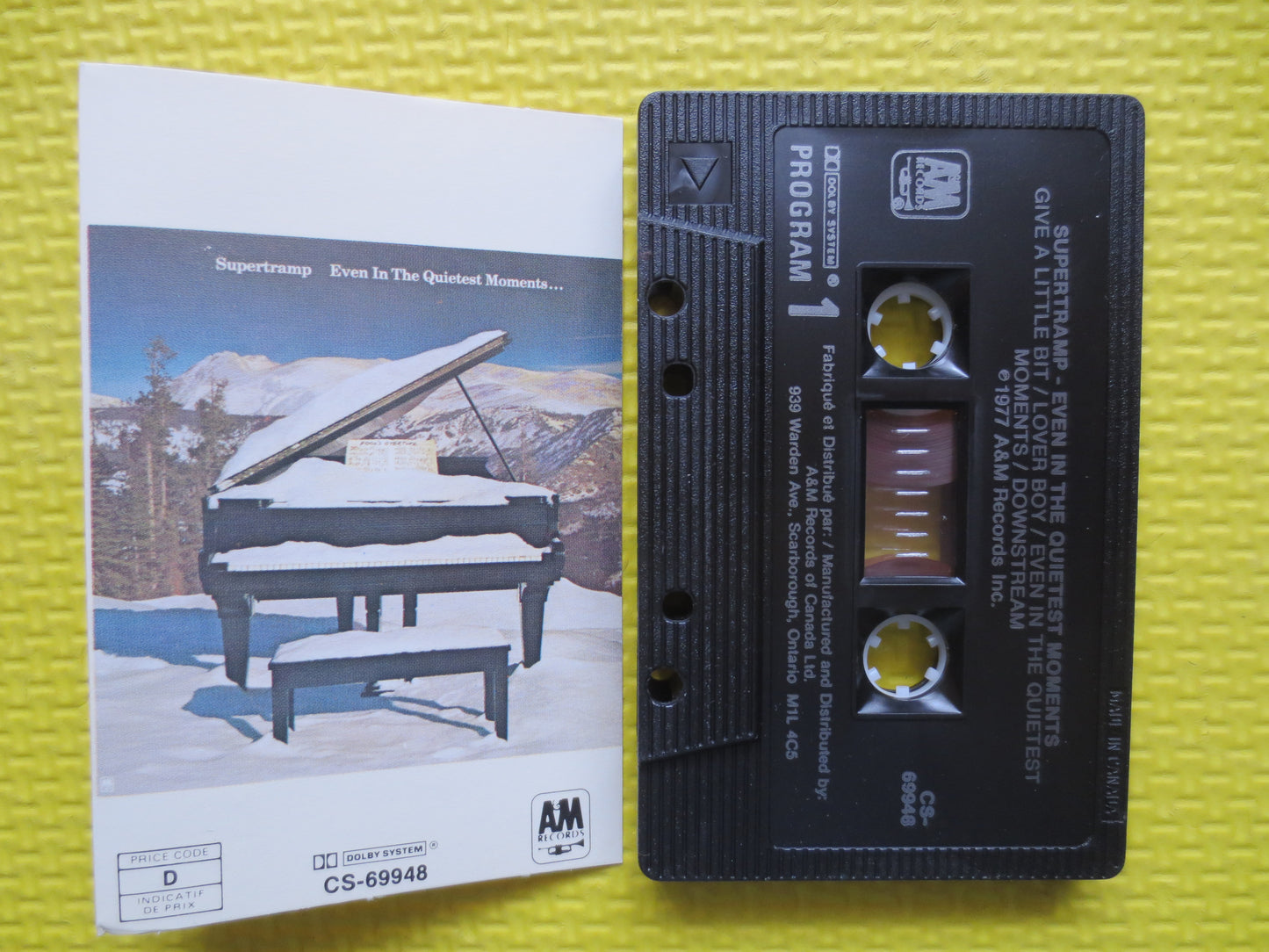 SUPERTRAMP, Even in the QUIETEST Moments, SUPERTRAMP Cassette, Supertramp Tape, Supertramp Album, Classic Rock Tape, Tapes, 1977 Cassette