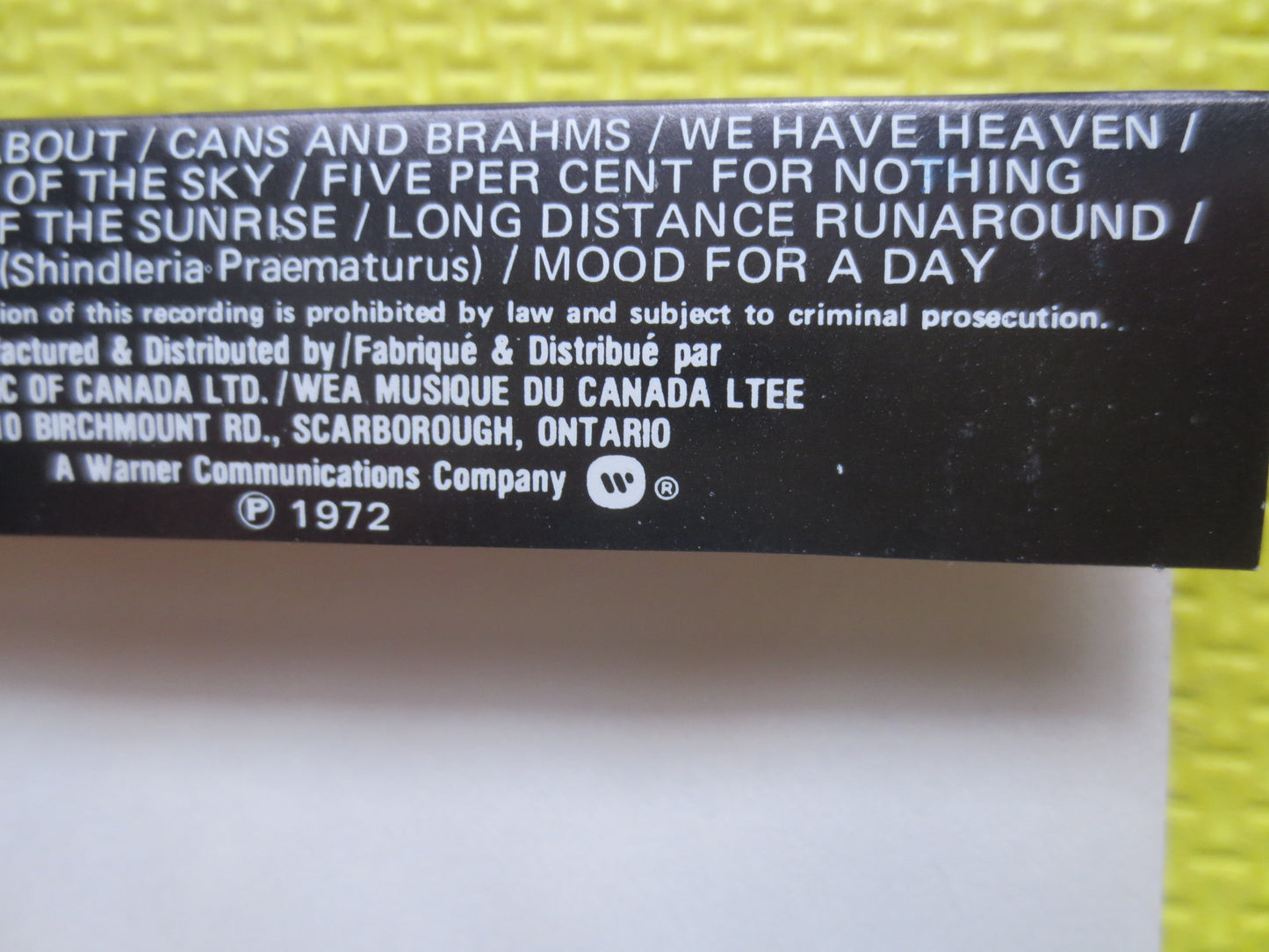 YES, FRAGILE, YES Cassette, Yes Tape, Yes Cassette tape, Yes Album, Fragile Cassette, Fragile Album, Classic Rock Tape, Rock, 1973 Cassette