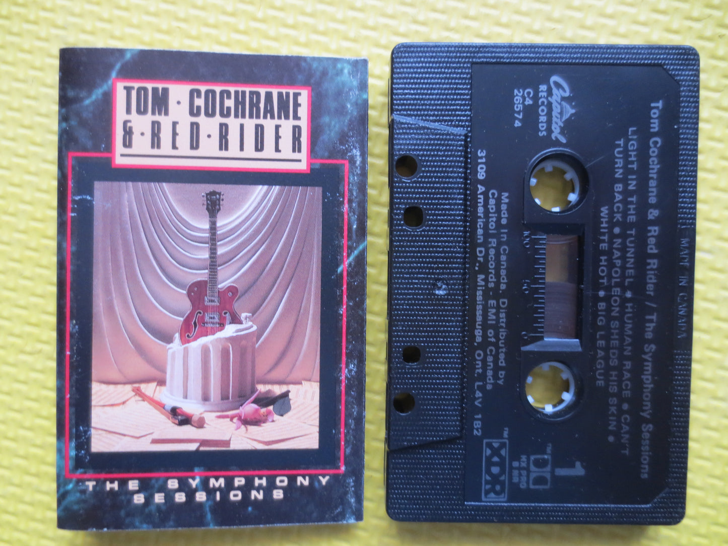 TOM COCHRANE, Red RIDER, The Symphony Sessions, Tom Cochrane Tape, Tom Cochrane Album, Rock Music Tapes, Music Cassette, Tape, 1989 Cassette