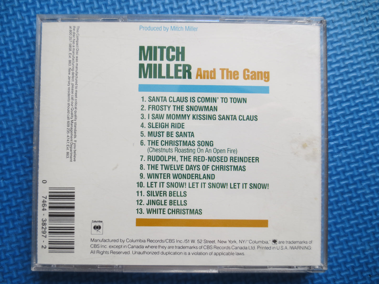 MITCH MILLER, CHRISTMAS, Sing Along with Mitch, Mitch Miller Cd, Christmas Cd, Christmas Songs, Christmas Hymn, Xmas Cd, 1985 Compact Disc