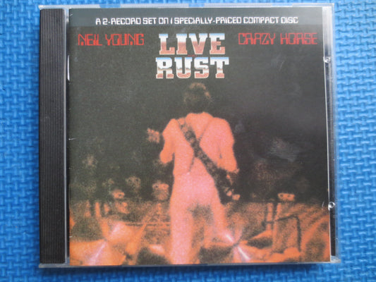 NEIL YOUNG, LIVE Rust, Neil Young Cd, Neil Young Lp, Vintage Compact Disc, Neil Young Album, Music Compact Disc, Rock Music Cds