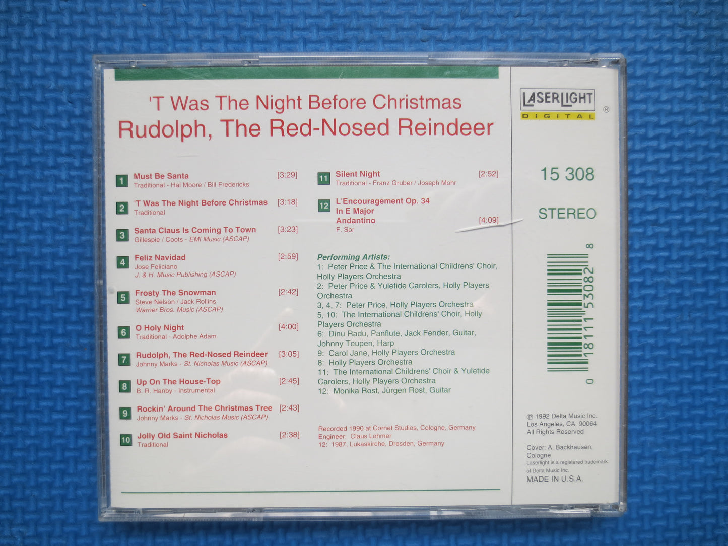 RUDOLPH, CHRISTMAS Cd, Red-Nosed REINDEER, Kids Christmas Cd, Christmas, Christmas Music, Christmas Song, 1992 Compact Discs