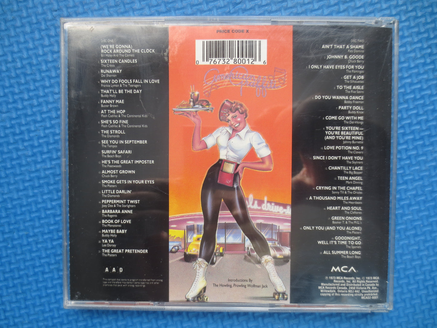 AMERICAN GRAFFITI, SOUNDTRACK, Movie Soundtrack, American Graffiti Cd, American Graffiti Lp, Rock and Roll Cd, 1985 Compact Disc