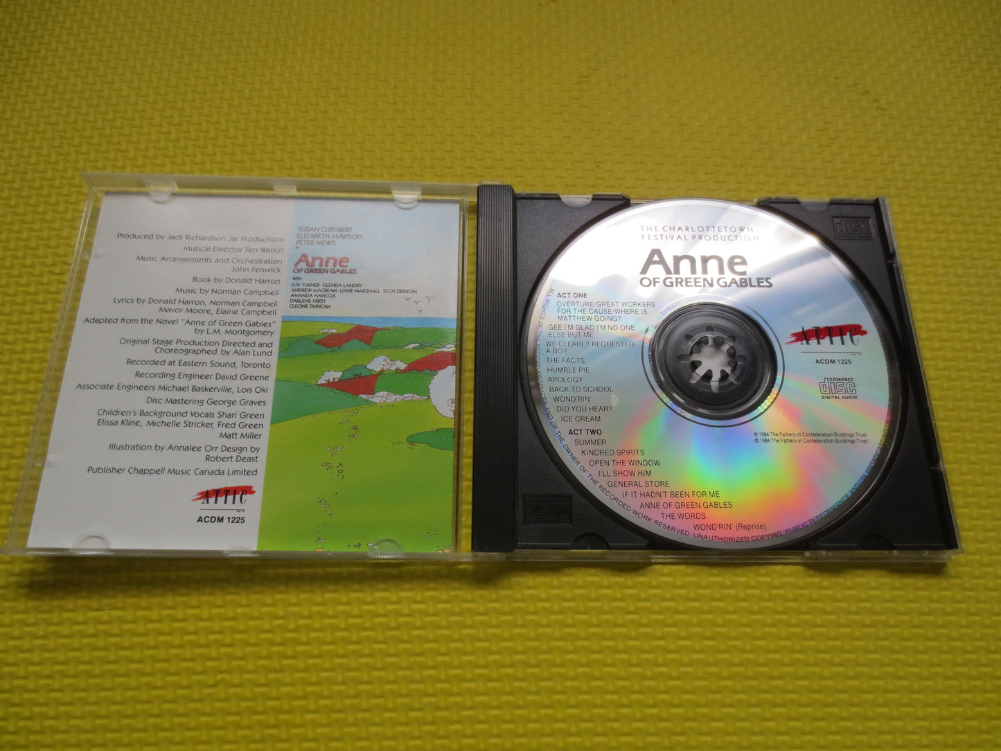 ANNE of GREEN GABLES, Soundtrack Cd, Green Gables Cd, Vintage Compact Disc, Soundtrack Album, Stage Music Cd, 1984 Compact Disc