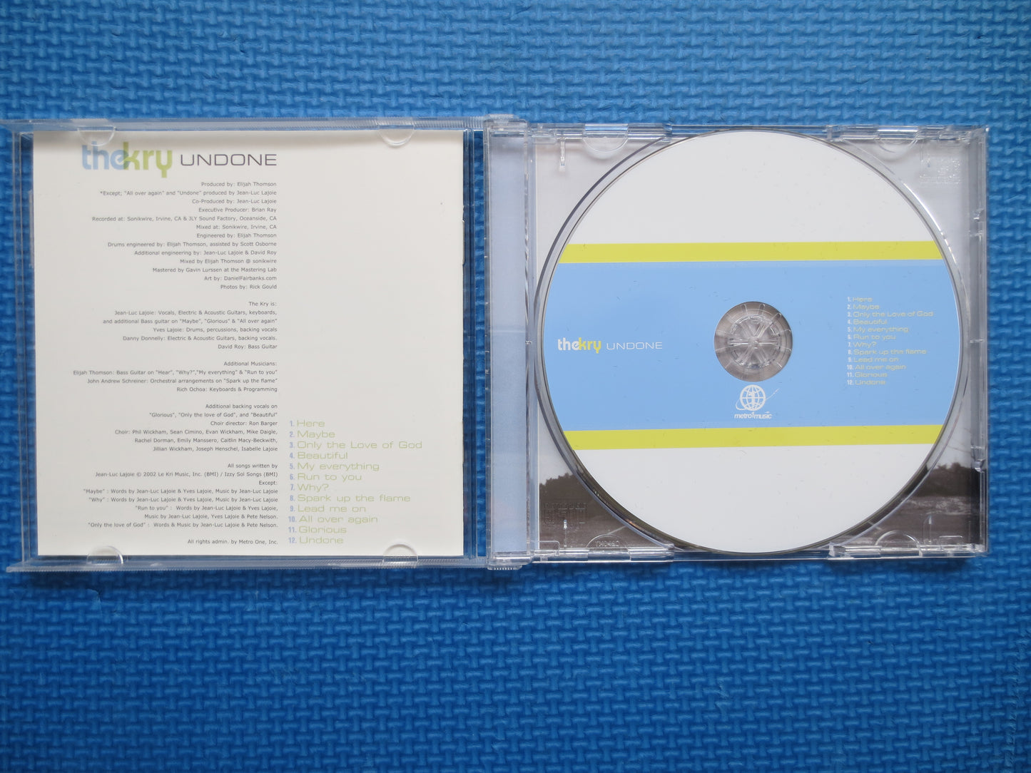 The KRY, UNDONE, The KRY Cd, Undone Cd, The Kry Album, The Kry Songs, The Kry Lp, Rock Music Cd, Rock Cd, 2002 Compact Disc