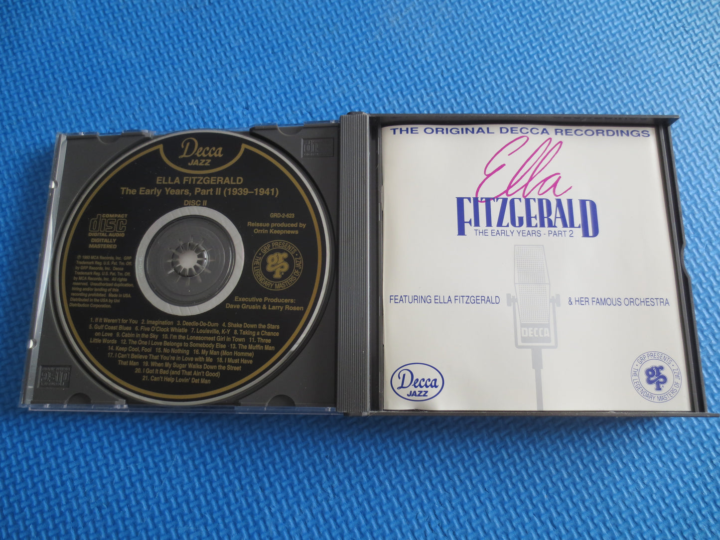 ELLA FITZGERALD, The Early Years, DOUBLE Cd, Jazz Cd, Ella Fitzgerald Cd, Ella Fitzgerald Album, Jazz Music Cd, Jazz Cd, 1993 Compact Disc