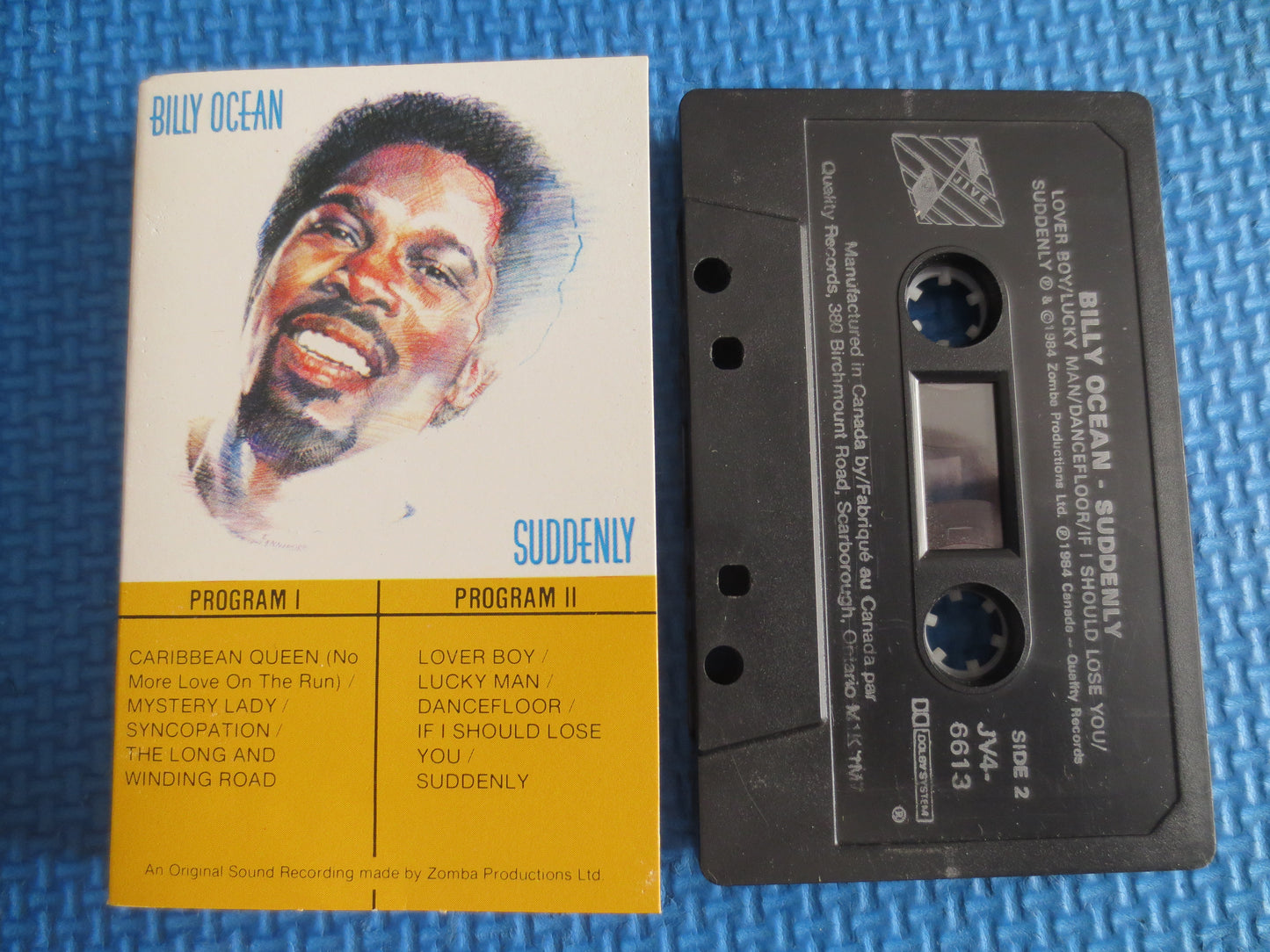 BILLY OCEAN, SUDDENLY, Billy Ocean Tape, Disco Music Tape, Funk Cassette, Soul Music Tape, Disco Cassette, 1984 Cassette