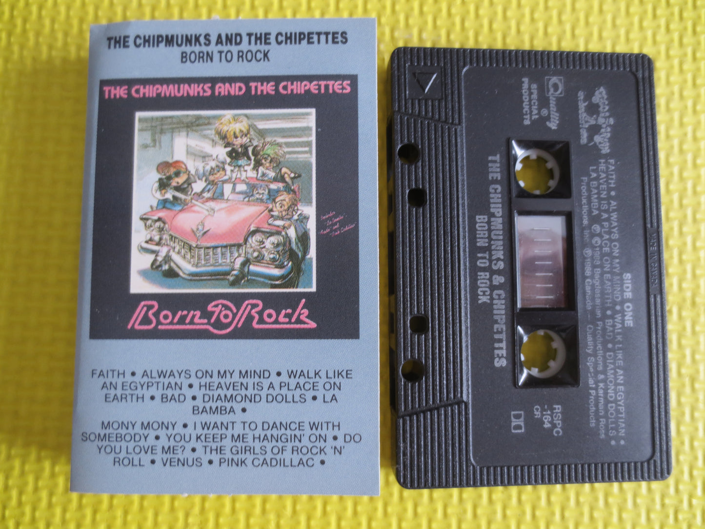 The CHIPMUNKS, The CHIPPETTES, The CHIPMUNKS Tape, Born to Rock Tape, Childrens Tape, Kids Tape, Kids Cassette, 1988 Cassette