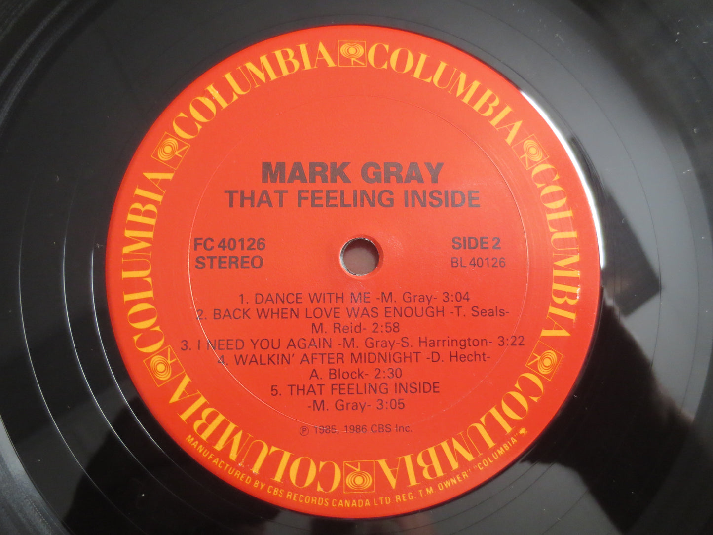 MARK GRAY, That FEELING Inside, Mark Gray Record, Mark Gray lp, Mark Gray Albums, Country Records, Country Lp, 1985 Records