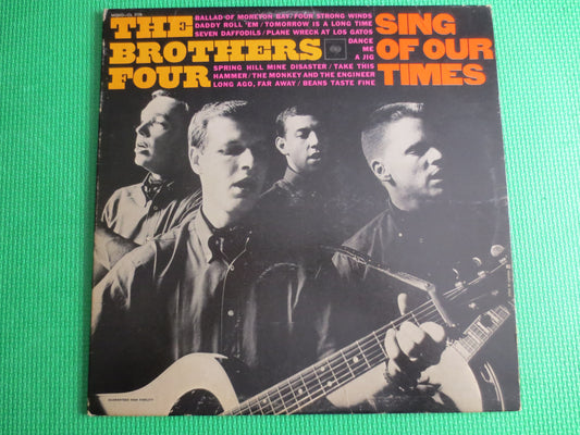 The BROTHERS FOUR, SING of Our Times, Brothers Four Album, Brothers Four Record, Brothers Four Lp, Vinyl Lp, Vintage Records, 1964 Records