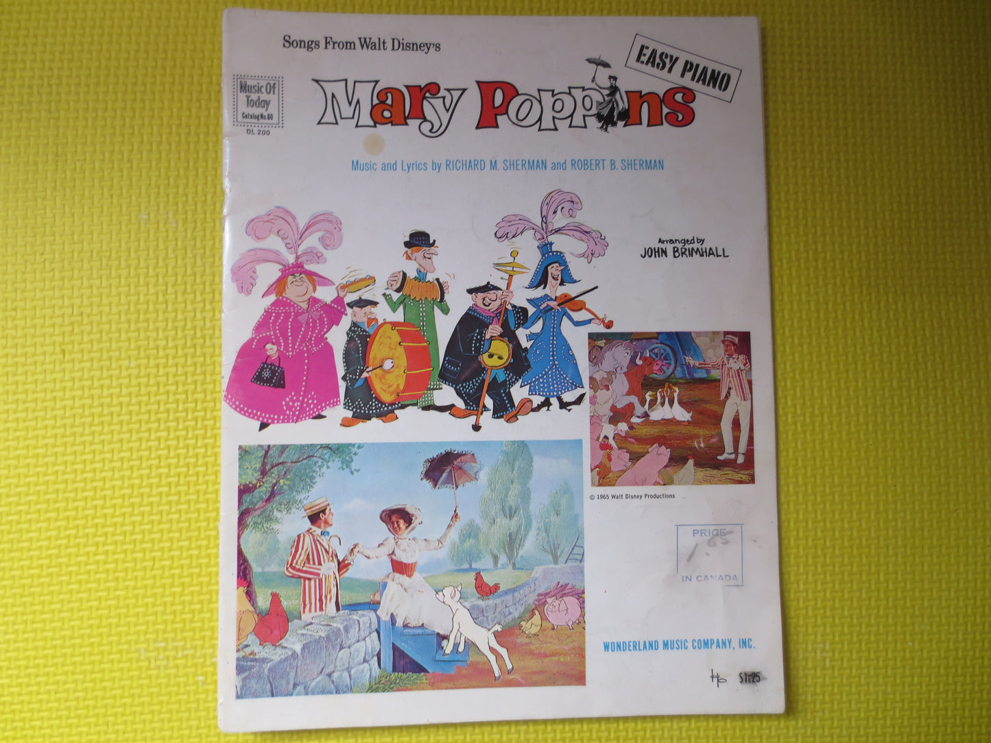 Vintage Book, MARY POPPINS, DISNEY Sheet Music, Soundtrack, Music Book, Piano Music Book, Sheet Music Book, Music Sheets, Vintage Music Book