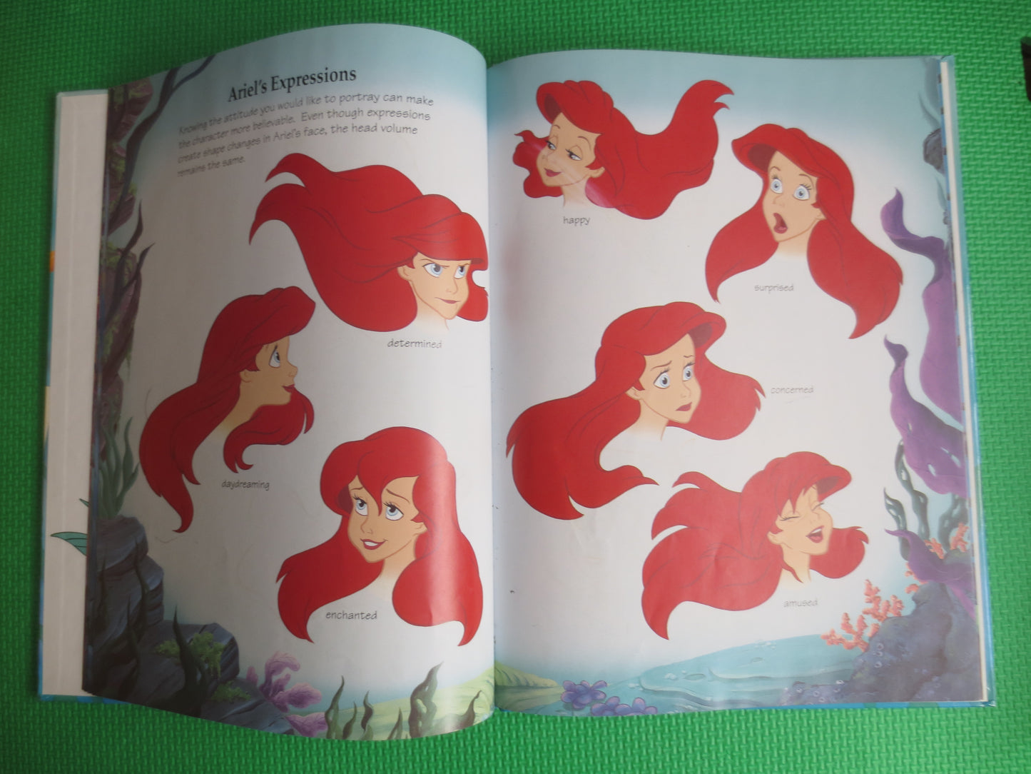 Vintage Book, Draw The LITTLE MERMAID, Little Mermaid Book, Drawing Little Mermaid, Disney Book, Walt Disney Book, How to Draw Book, Book