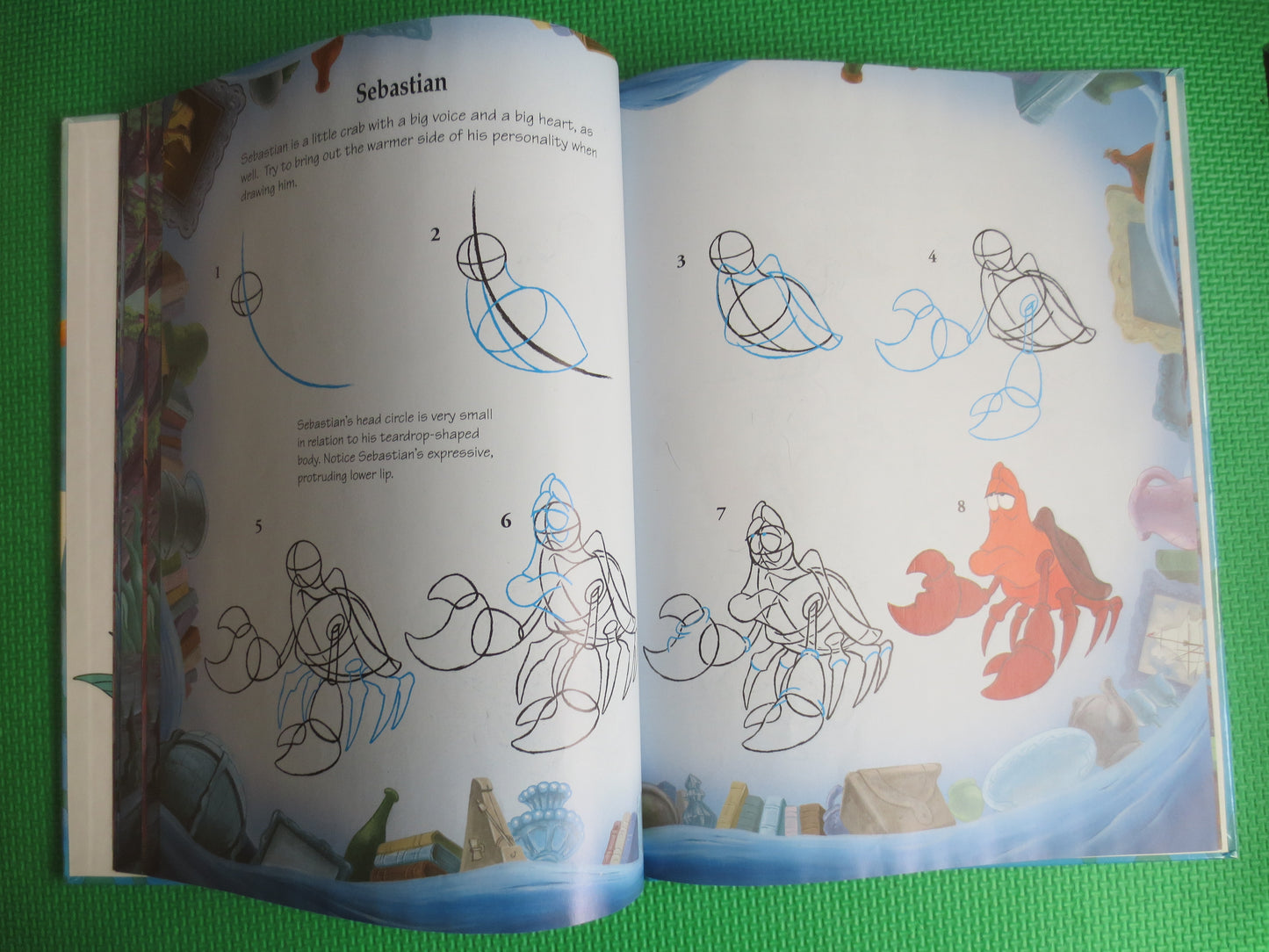 Vintage Book, Draw The LITTLE MERMAID, Little Mermaid Book, Drawing Little Mermaid, Disney Book, Walt Disney Book, How to Draw Book, Book