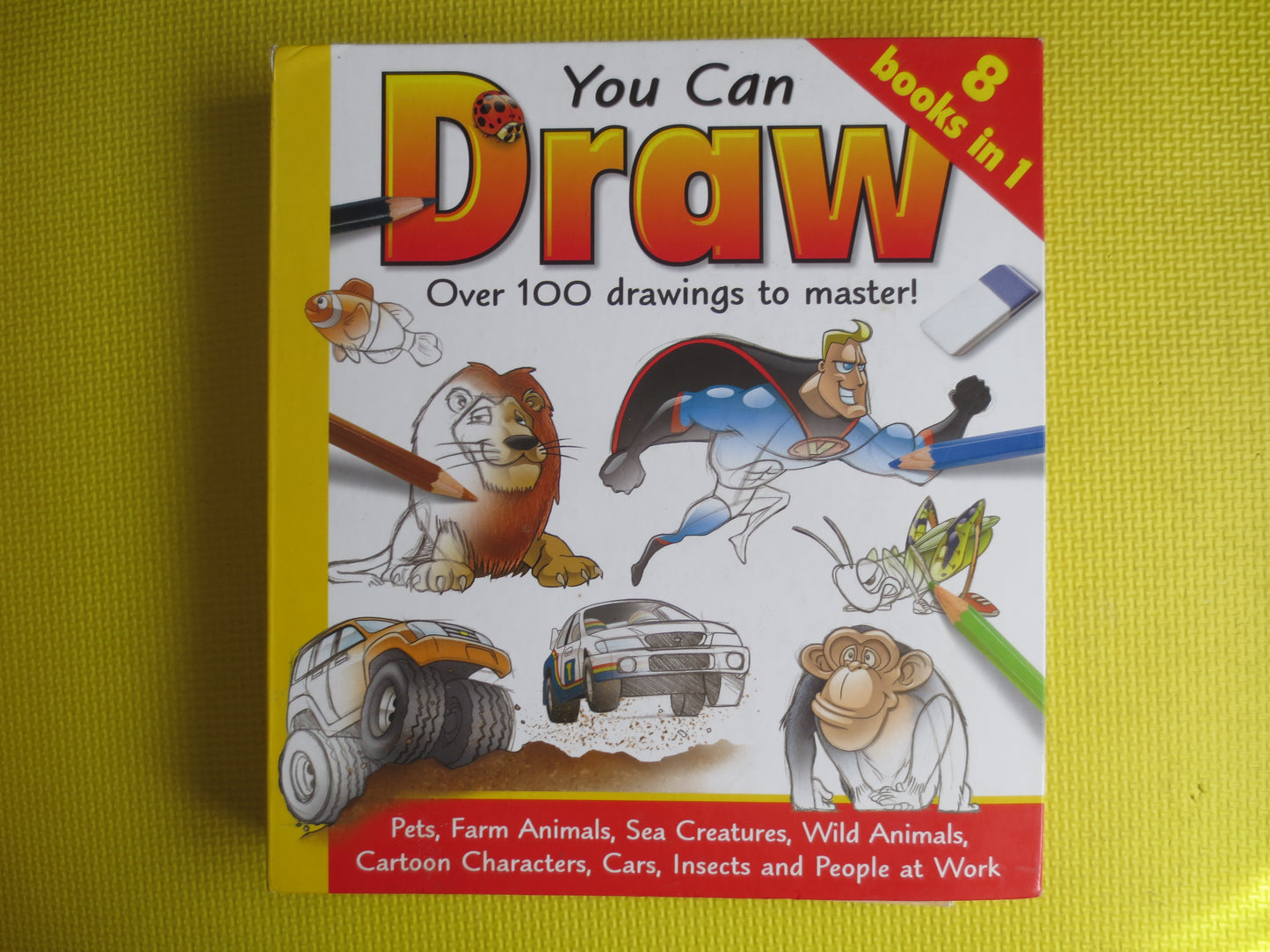 Vintage Book, YOU CAN DRAW, Over 100 Drawings, Learn to Draw Book, Drawing Cartoons Book, Drawing Cars Book, How to Draw Book, Drawing Book