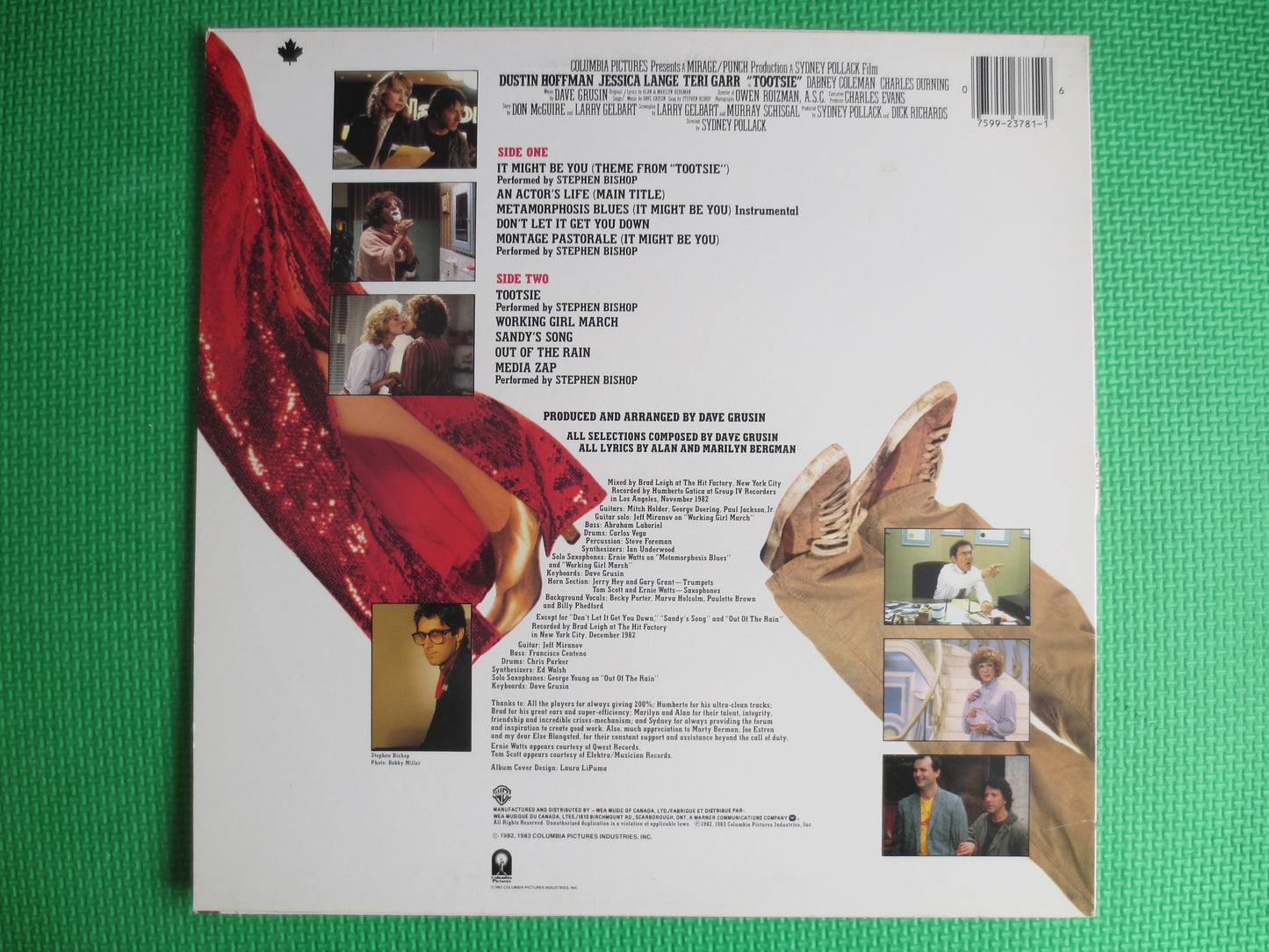 TOOTSIE, Movie Soundtrack, TOOTSIE Soundtrack, TOOTSIE Movie,  Stephen Bishop Album, Record Vinyl, Movie Lp, 1983 Records