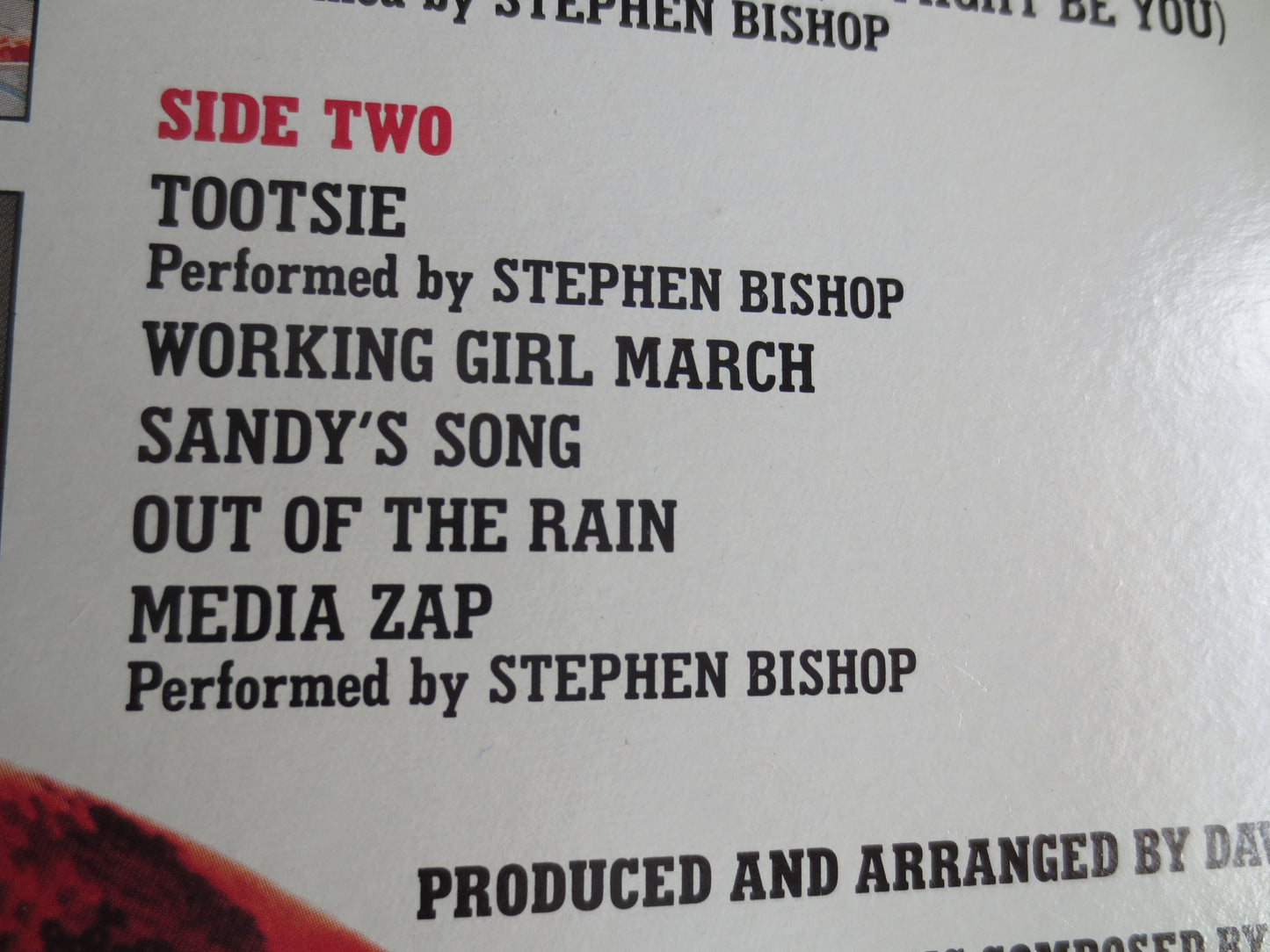 TOOTSIE, Movie Soundtrack, TOOTSIE Soundtrack, TOOTSIE Movie,  Stephen Bishop Album, Record Vinyl, Movie Lp, 1983 Records