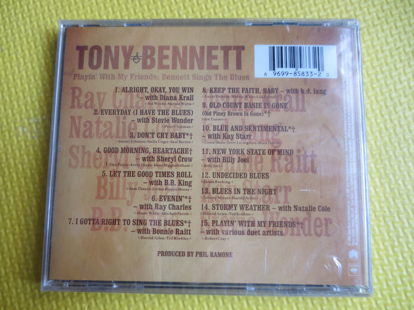 Factory SEALED, TONY BENNETT, Sings the Blues, Tony Bennett Cds, Blues Cds, Music Cds, Tony Bennett Album, Blues Music Cd, 2001 Compact Disc