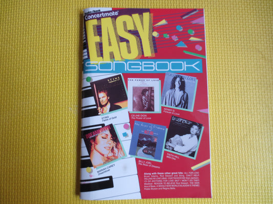 Vintage Books, EASY SONGBOOK, Sheet Music, Music Books, Piano Music Book, Sting Sheet Music, Guitar Music Books, Vintage Music Book, Music