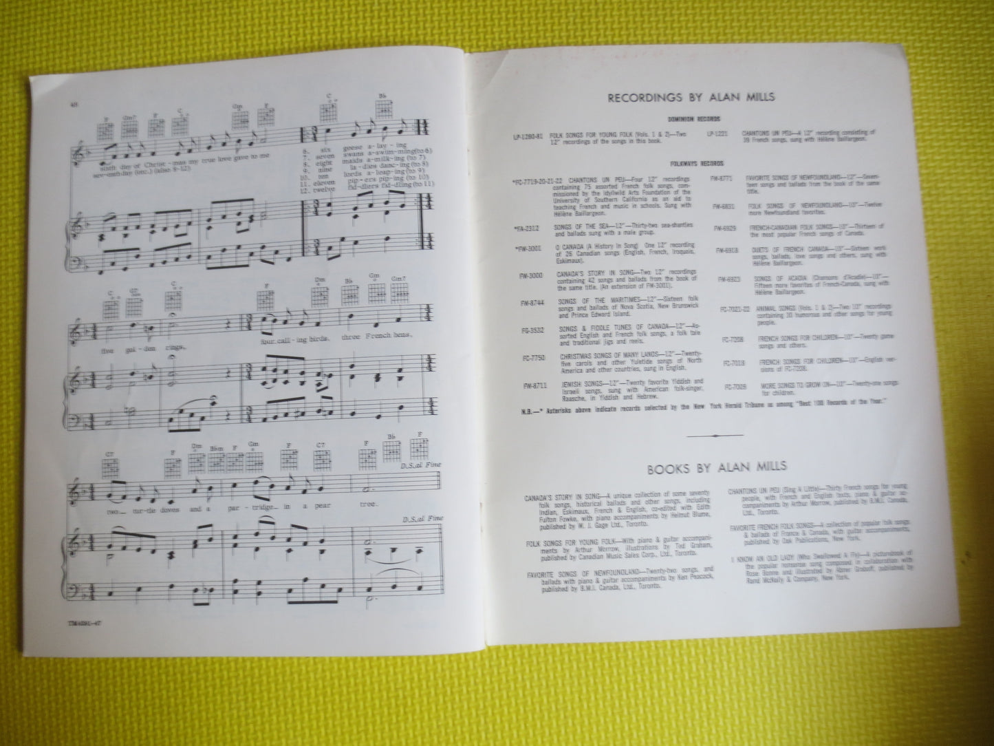 Vintage Books, FOLK SONGS for YOUNG Folk, Sheet Music, Music Books, Piano Music Book, Chord Sheet Music, Books, Vintage Music Book, Music