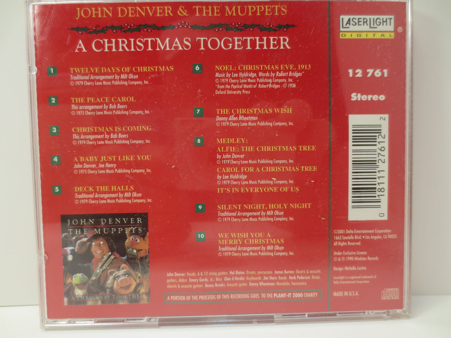 JOHN DENVER, MUPPETS, Christmas Cd, John Denver Album, John Denver Cd, The Muppets Cd, Christmas Song, Kid Cd, 1990 Compact Disc