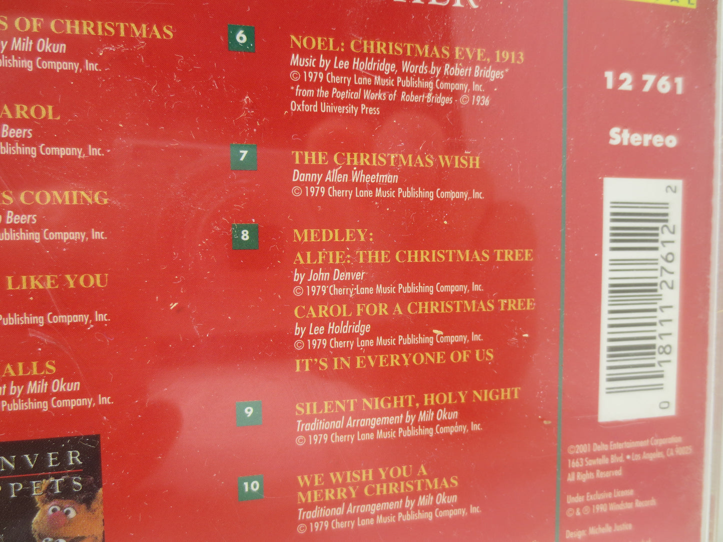 JOHN DENVER, MUPPETS, Christmas Cd, John Denver Album, John Denver Cd, The Muppets Cd, Christmas Song, Kid Cd, 1990 Compact Disc