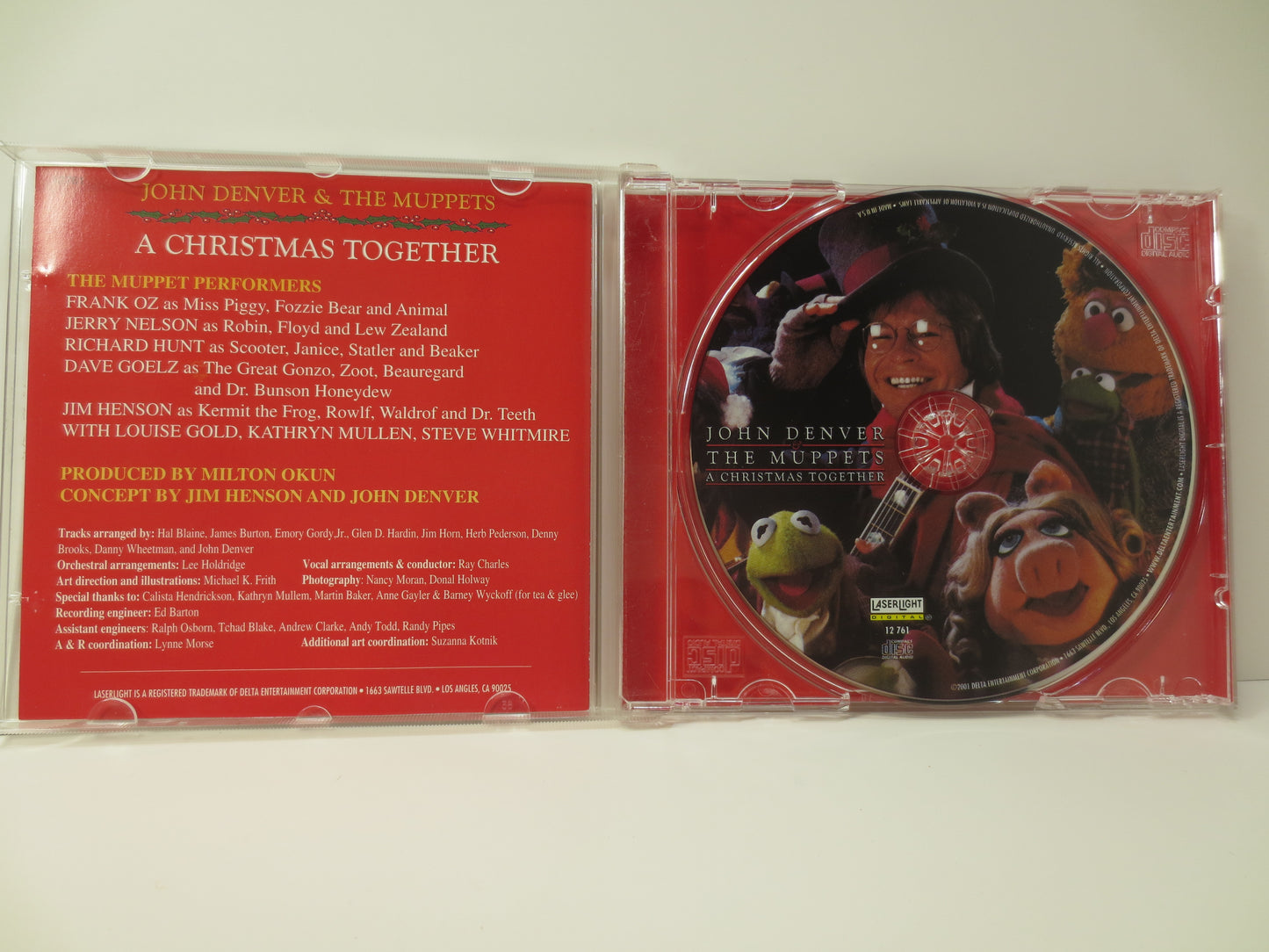 JOHN DENVER, MUPPETS, Christmas Cd, John Denver Album, John Denver Cd, The Muppets Cd, Christmas Song, Kid Cd, 1990 Compact Disc