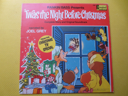 DISNEYLAND RECORD, 'Twas the Night Before CHRISTMAS, Disney Records, Children's Record, Kids Records, Kids Lp, 1976 Record