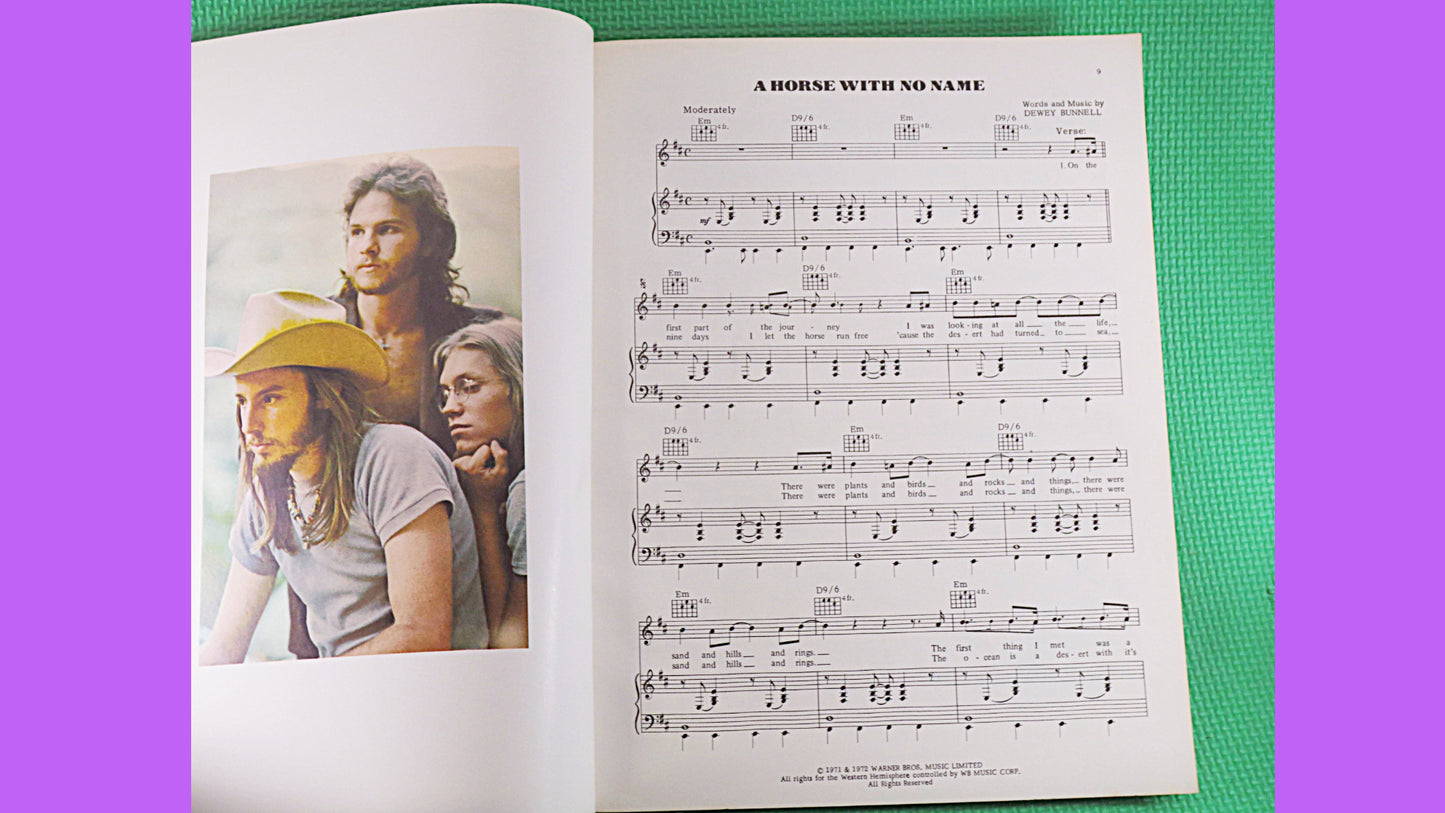 AMERICA Sheet Music, AMERICA Book, AMERICA Music Book, Sheet Music, Music Books, America Songs, Rock Sheet, Sheet Music Book