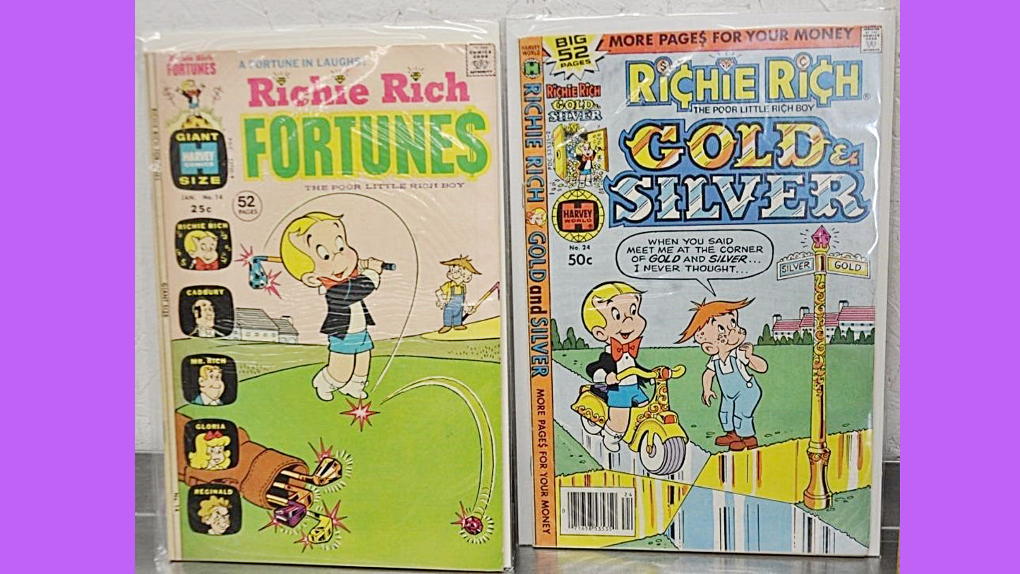 10 COMIC Books, Vintage RICHIE RICH, 10 Richie Rich Comics, Comics, Richie Rich, Collectable Comics, Comic Book, 60's Comic Book, Funny Book