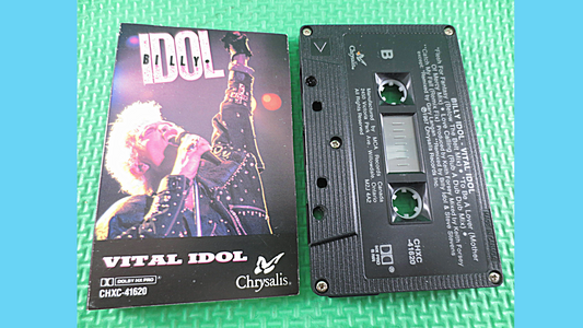 BILLY IDOL, VITAL Idol, Billy Idol Tape, Billy Idol Album, Billy Idol Cassette, Cassette Tapes, Music Tapes, Cassette, Tape, Rock Cassette