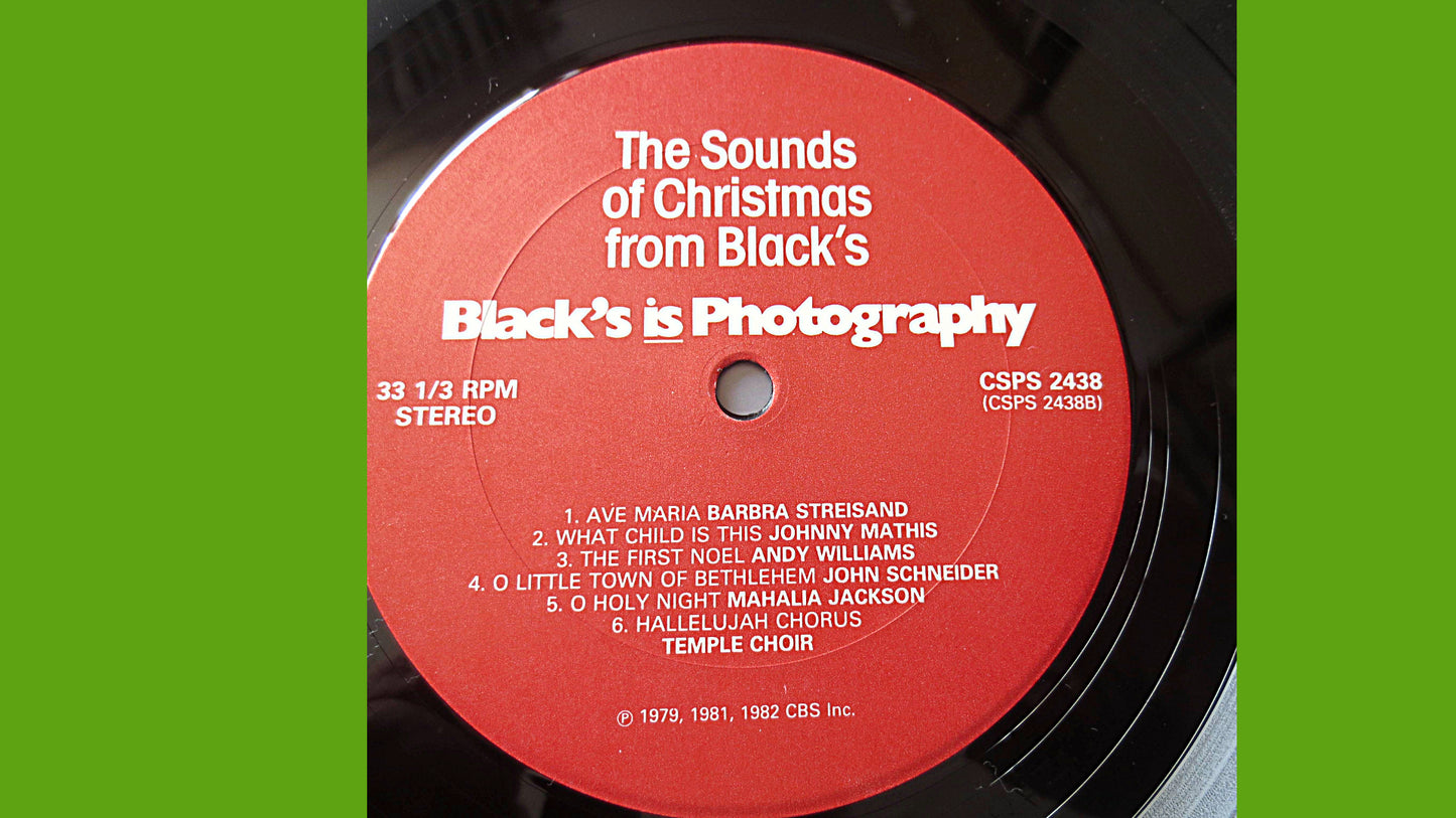 BLACK'S PHOTOGRAPHY, Black's CHRISTMAS Lp, Christmas Records, Christmas Music, Christmas Albums, Christmas lps, 1984 Record