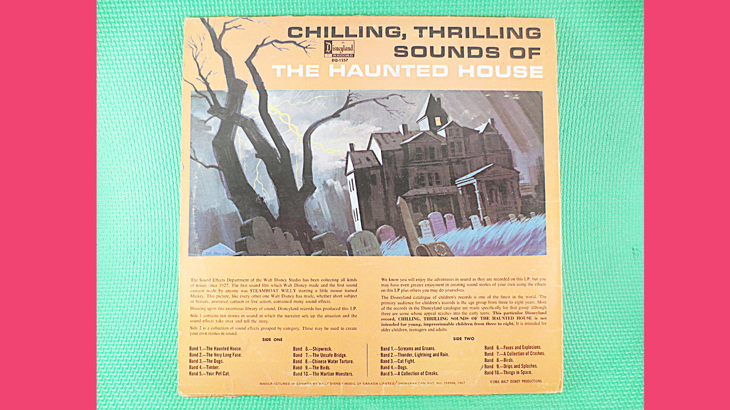 The HAUNTED HOUSE, DISNEYLAND Records, Halloween Records, Disney Records, Novelty Records, Childrens Records, 1964 Records