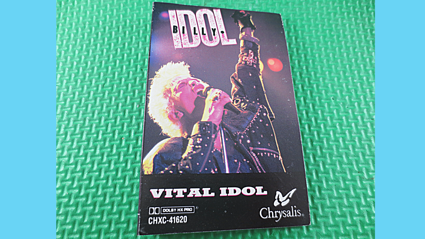 BILLY IDOL, VITAL Idol, Billy Idol Tape, Billy Idol Album, Billy Idol Cassette, Cassette Tapes, Music Tapes, Cassette, Tape, Rock Cassette