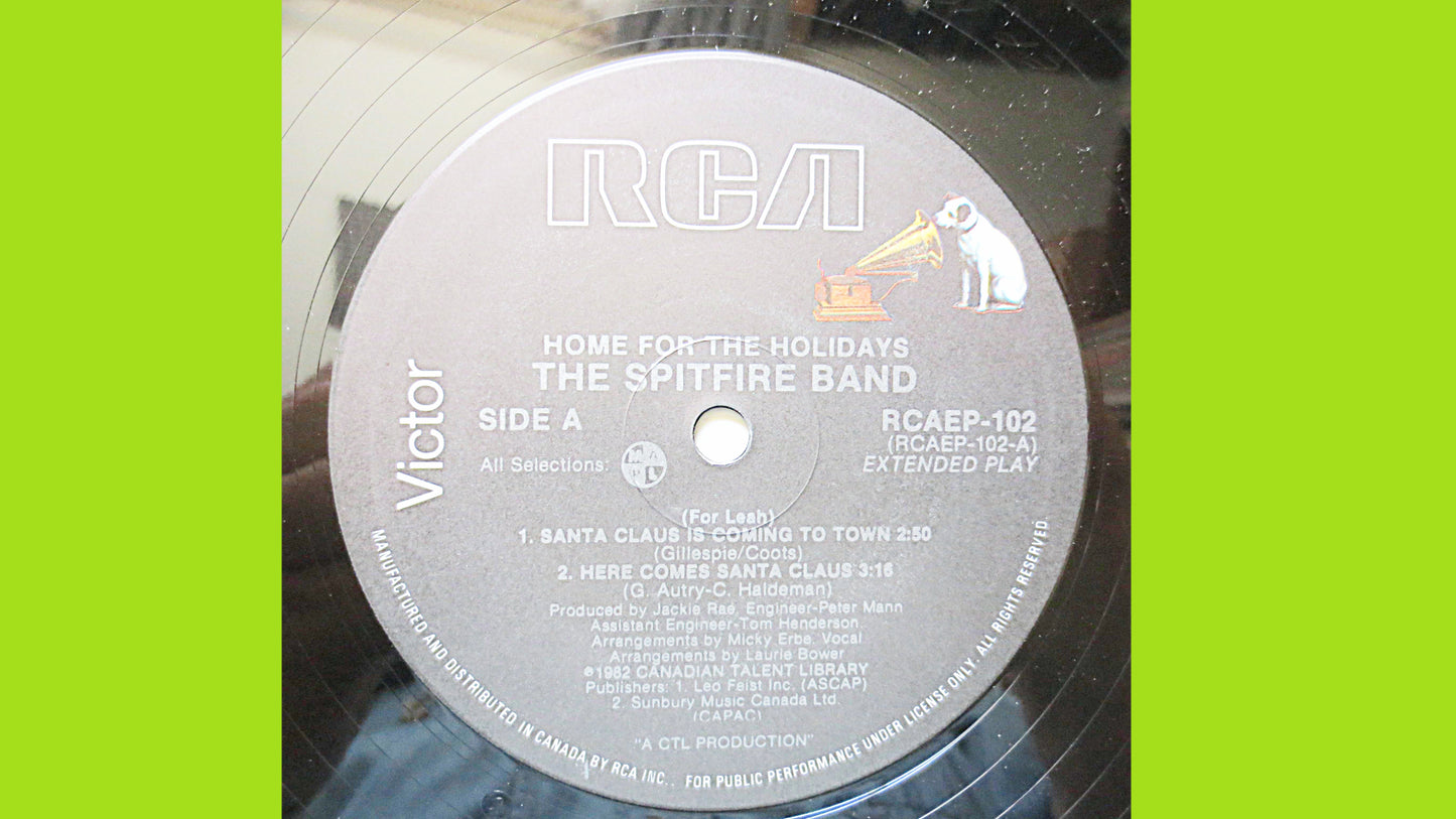 The SPITFIRE Band, Home for the HOLIDAYS, The SPITFIRE Band Lp, Spitfire Band Album, Spitfire Band Record, Spitfire Band Vinyl, 1982 Records