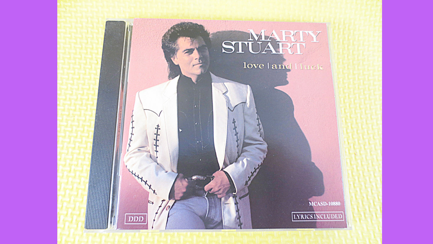 MARTY STUART, LOVE and Luck, Marty Stuart Cd, Marty Stuart Album, Marty Stuart Songs, Country Music Cd, Cd's, 1994 Compact Disc