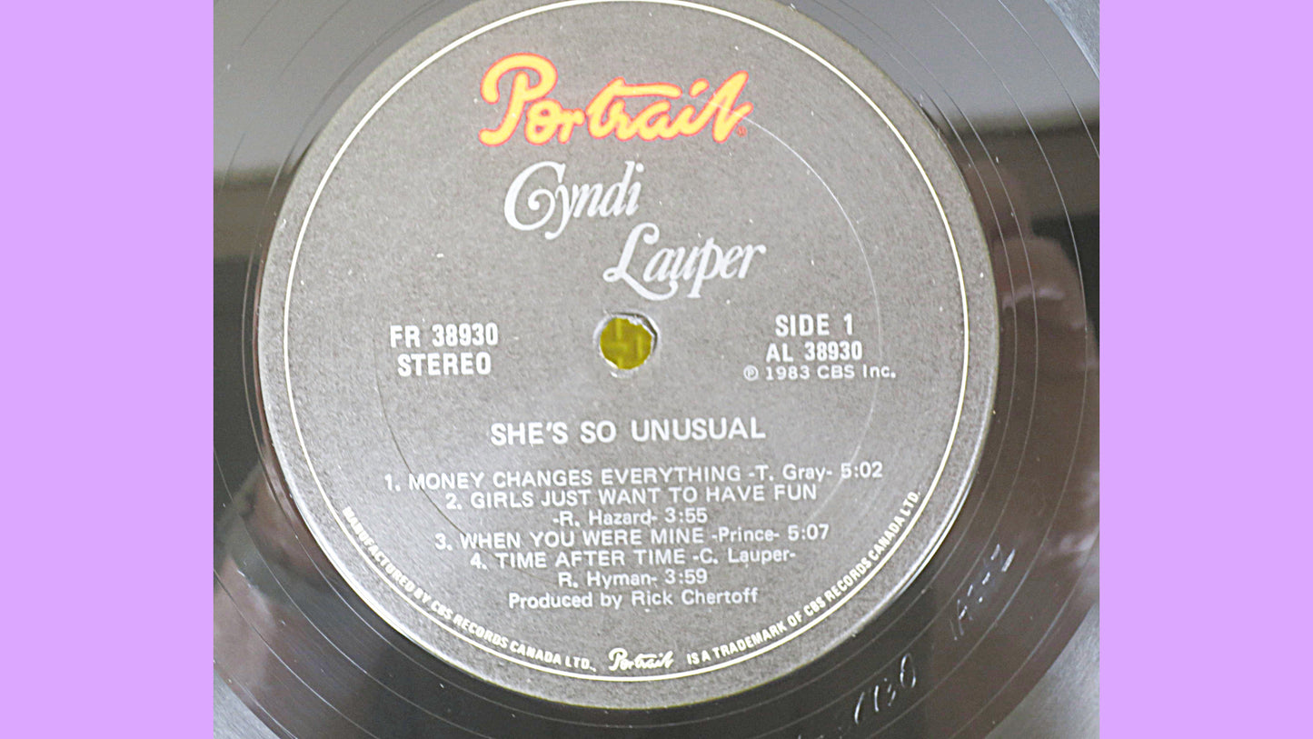 CYNDI LAUPER, She's So Unusual, Cyndi Lauper Record, Pop Records, Cyndi Lauper Album, Cyndi Lauper Lp, Pop Lp, 1983 Records