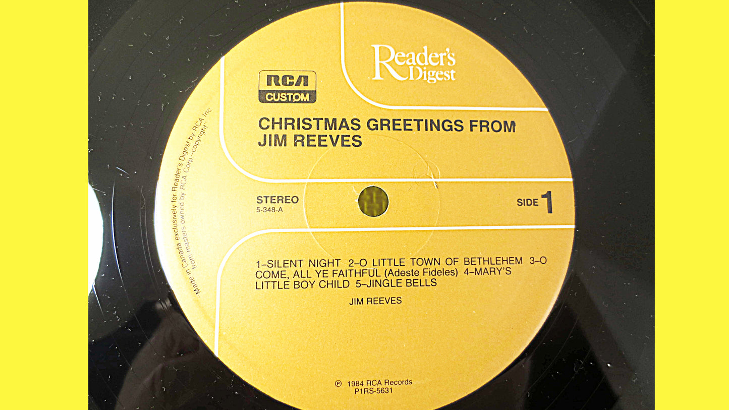 JIM REEVES Record, CHRISTMAS Album, Christmas Record, Jim Reeves Album, Christmas Vinyl, Christmas Lp, Vinyl, 1984 Records