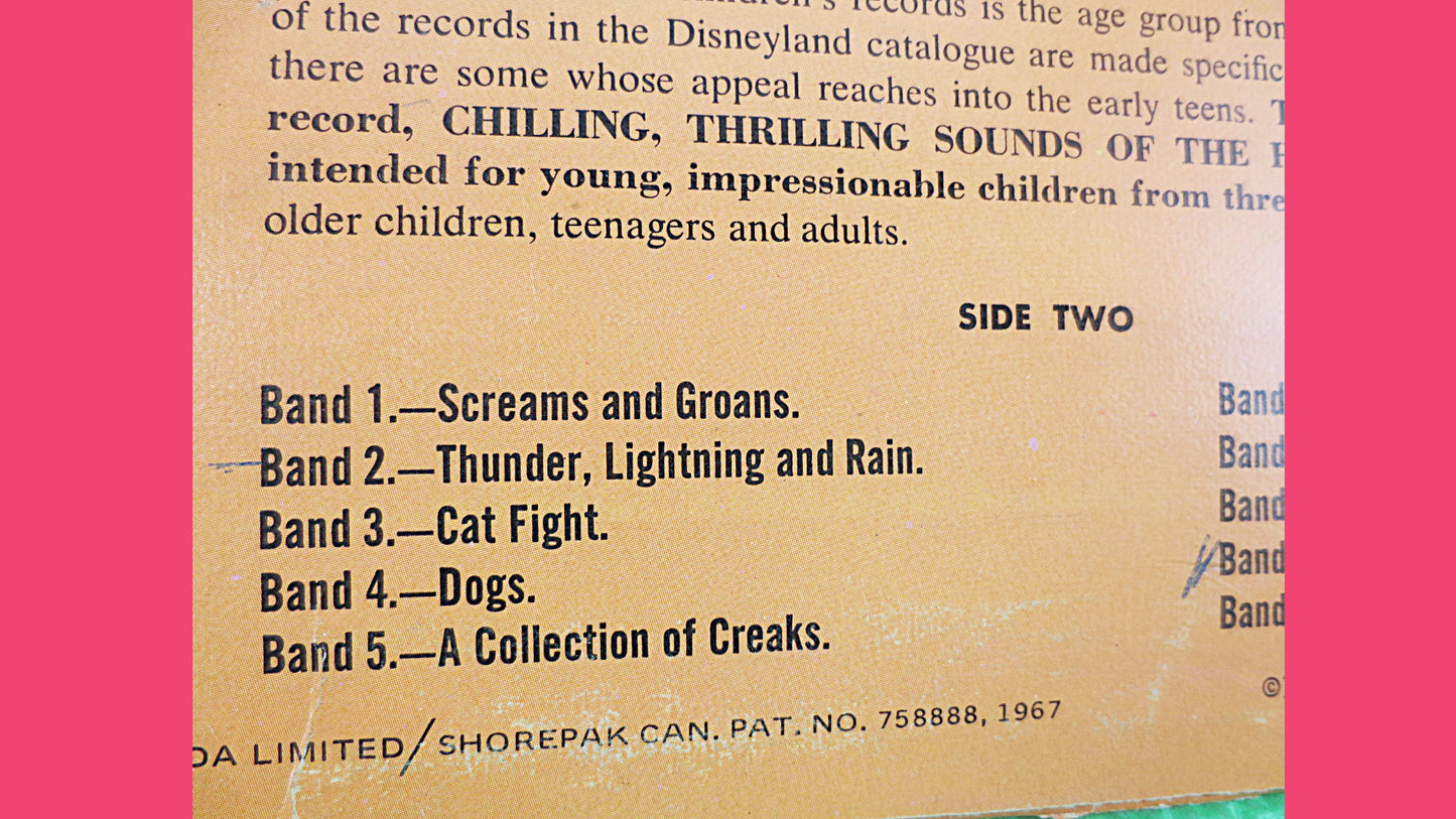 The HAUNTED HOUSE, DISNEYLAND Records, Halloween Records, Disney Records, Novelty Records, Childrens Records, 1964 Records