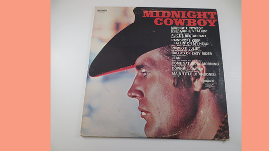 MIDNIGHT COWBOY, Movie SOUNDTRACK, Midnight Cowboy Lp, Everybody's Talkin, Soundtrack Record, Dustin Hoffman, Vintage Records, 1969 Record