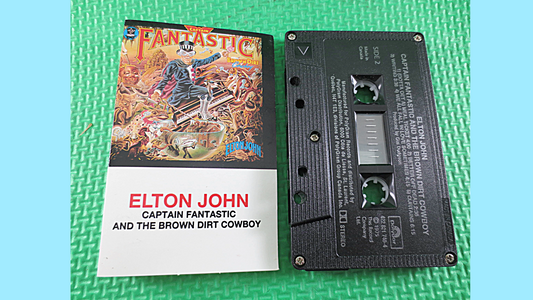 ELTON JOHN Tape, Captain Fantastic And The Brown Dirt Cowboy, Elton John Album, Elton John Music, Vintage Tape, Cassette Tape, 1975 Cassette