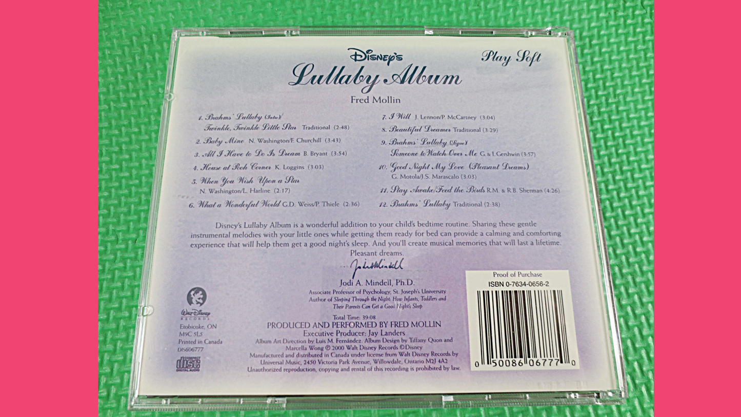 DISNEY'S, LULLABY ALBUM, Disney Cd, Disney Album, Kids Songs, Childrens Songs, Disney Record, Disney Songs, Kids Music, 2000 Compact Discs