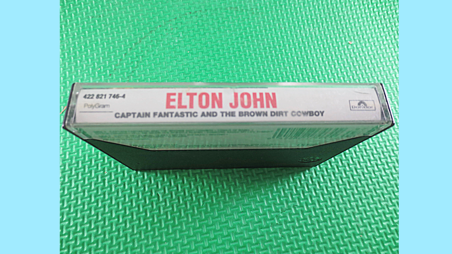 ELTON JOHN Tape, Captain Fantastic And The Brown Dirt Cowboy, Elton John Album, Elton John Music, Vintage Tape, Cassette Tape, 1975 Cassette