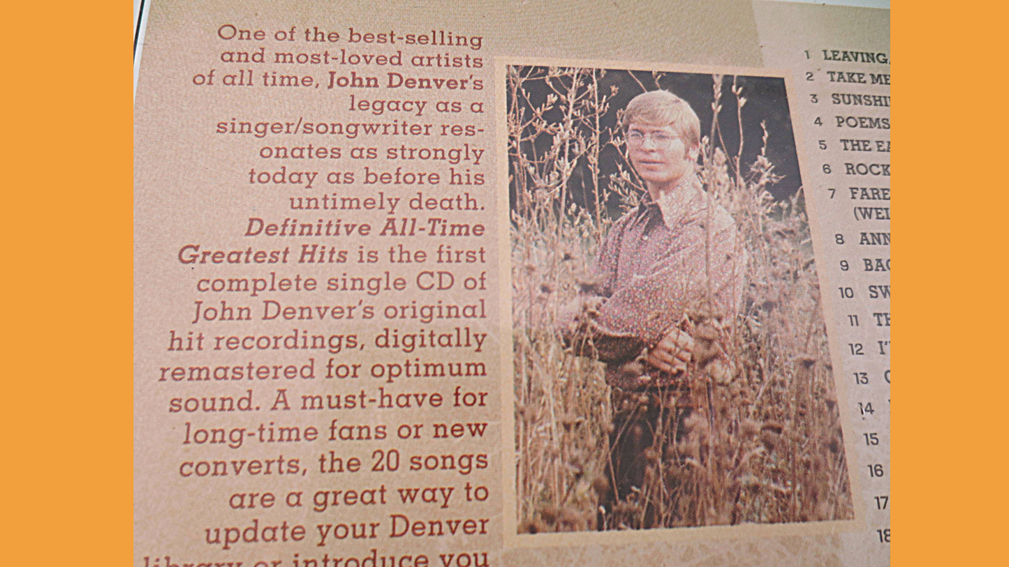 JOHN DENVER, Factory SEALED, Greatest Hits, John Denver Cd, John Denver Album, John Denver Hits, John Denver Songs, John Denver Music, Cd's