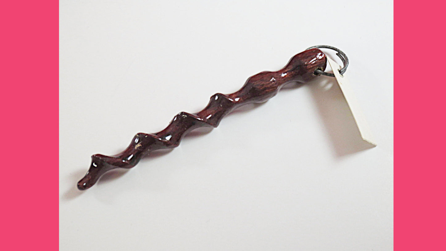 MAGIC WAND, KEYCHAIN, Wood Magic Wand, Spiral Magic Wand, Witches Wand, Keychain Wand, Magicians Wand, Merlin's Wand, Mini Magic Wand, Magic