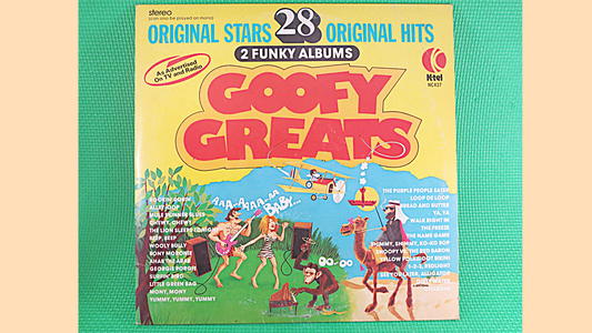 28 GOOFY GREATS, NOVELTY Records, K-Tel Records, Childrens Records, Vintage Vinyl, Records, Vinyl Records, lp, 1975 Records